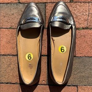 Silver Womens Coach flats